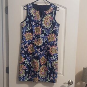Talbots Navy Floral Mini Dress